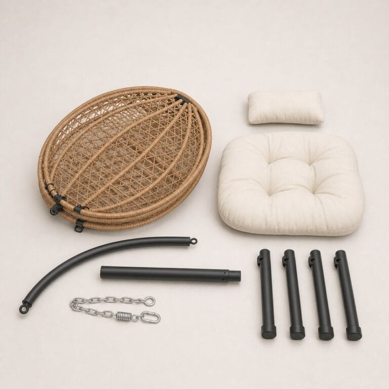 WN-EC02 folded basket and knock-down stand components