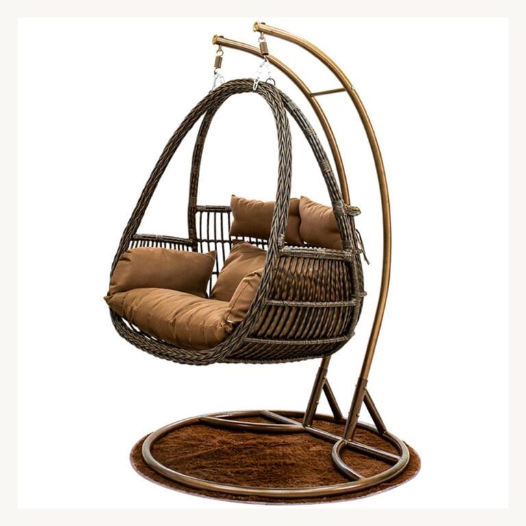 WN-EC06 three-quarter view double hanging egg chair